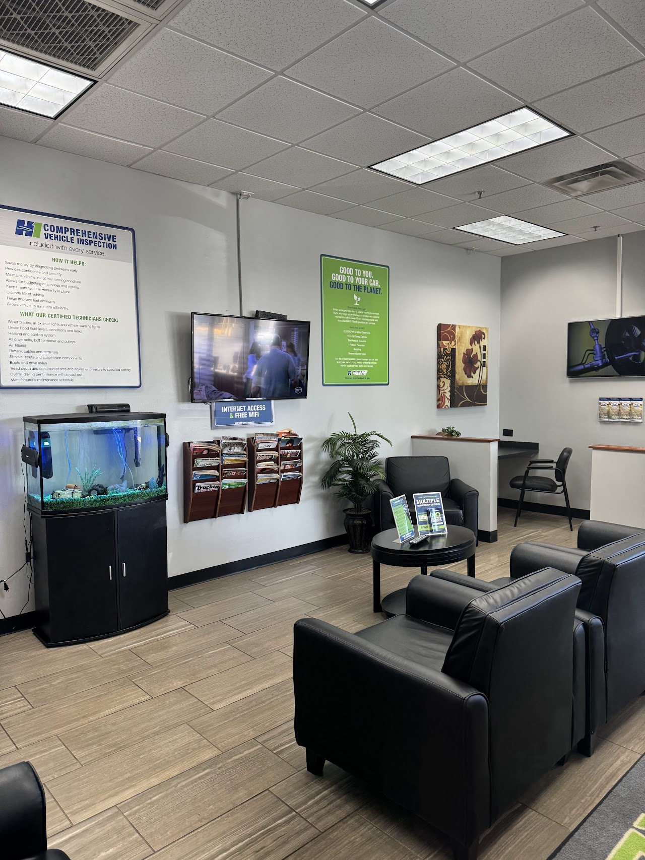 Honest-1 Auto Care waiting area